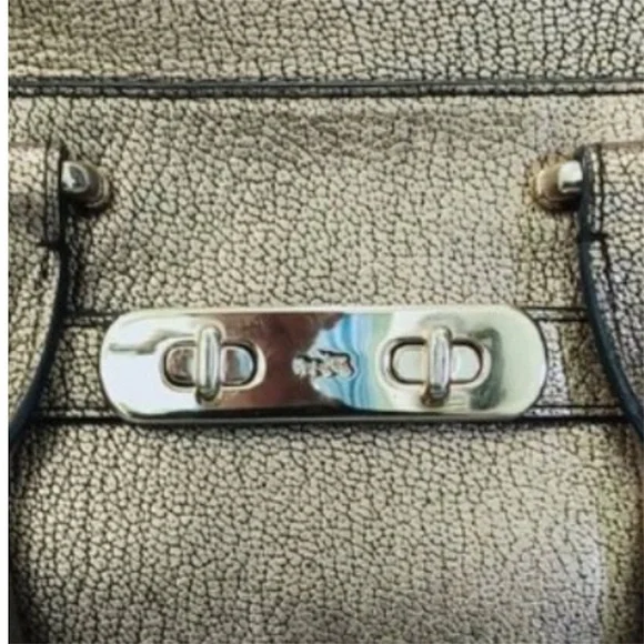 Coach Metallic Gold Satchel Bag - Picture 3 of 9